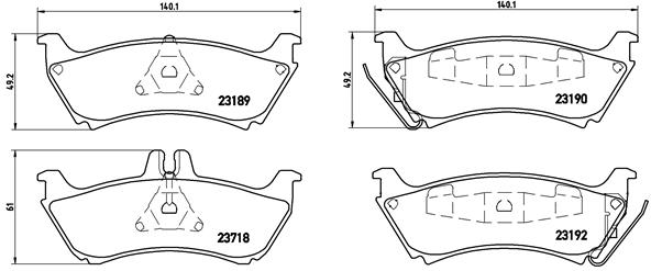 A.B.S. P 50 044 BREMBO Bremsbelagsatz, Scheibenbremse
